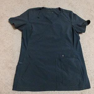 Cherokee pewter grey scrub top medium